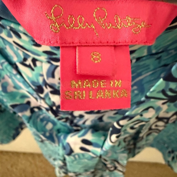 Lilly Pulitzer Blue Sarong Shorts with Floral Print - Picture 4 of 4